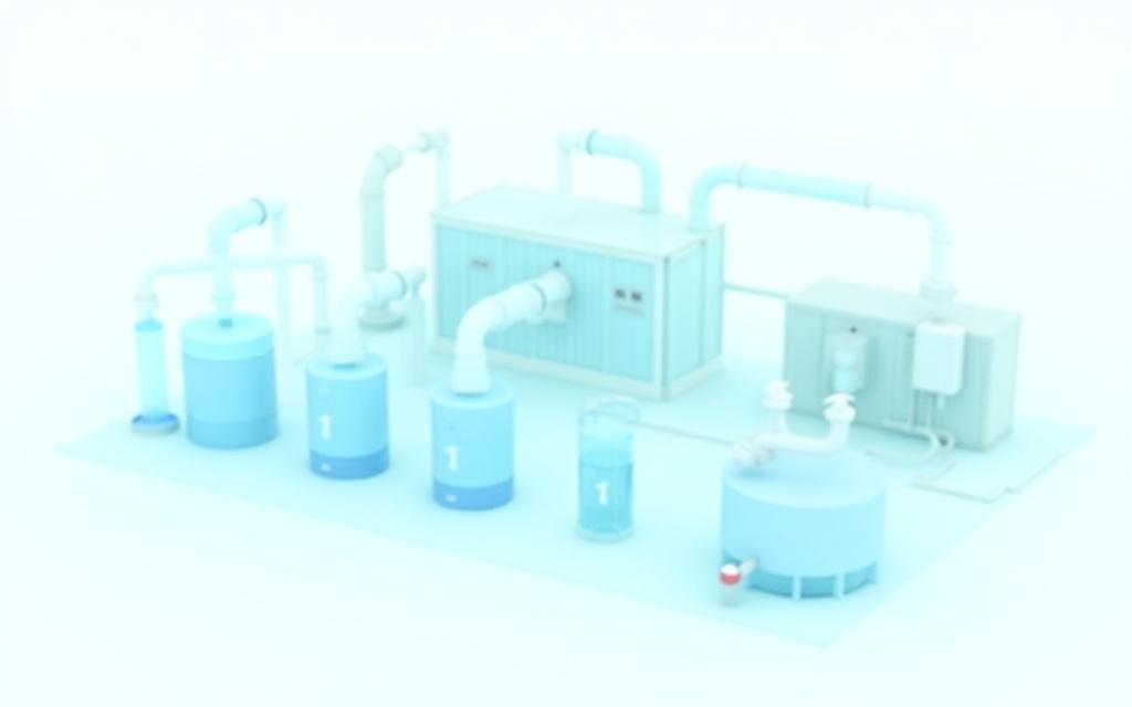 クリーンな水リサイクルシステムの模式図